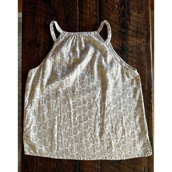 St. Tropez West 100% Linen Womens Sleeveless Paisley print Top Size Large - Picture 6 of 12